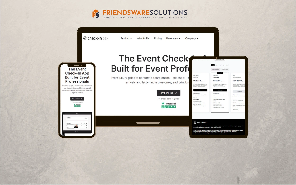 Check-in Pax - Event Planning Platform