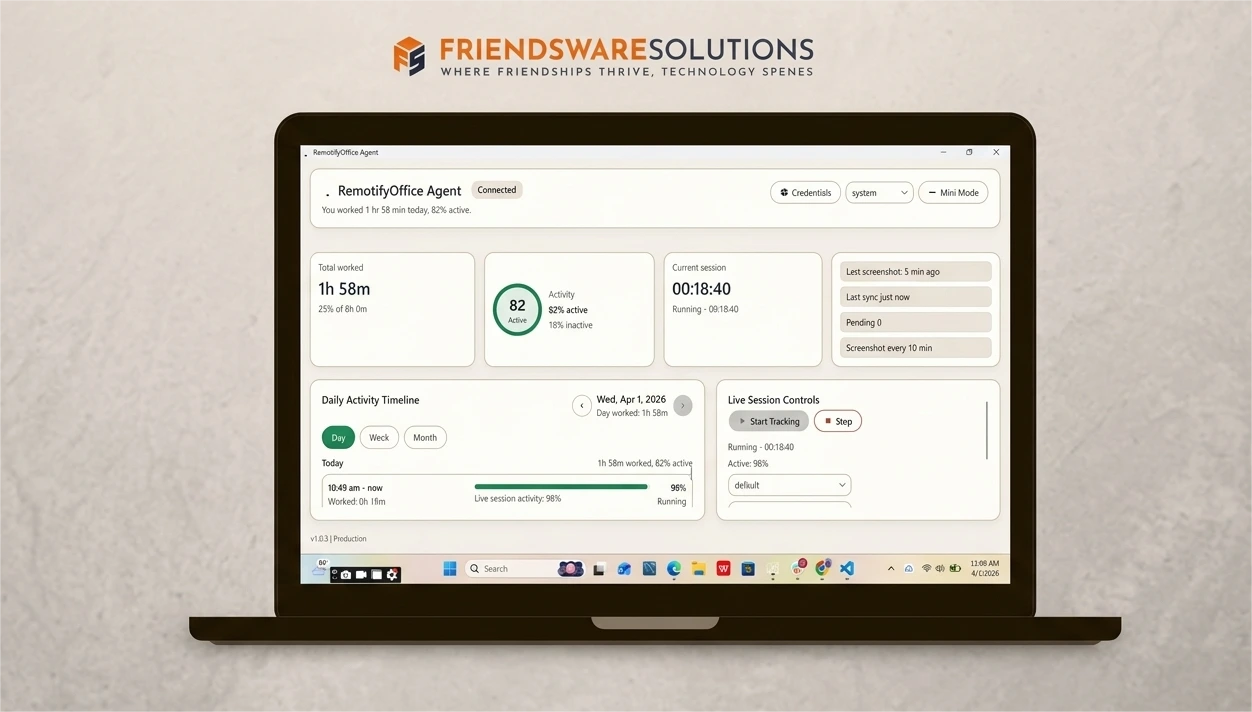RemotifyOffice Agent - Real-Time Employee Monitoring